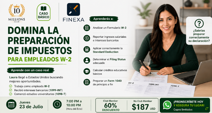 Caso de preparacion de impuestos 1040 para Empleado con W2